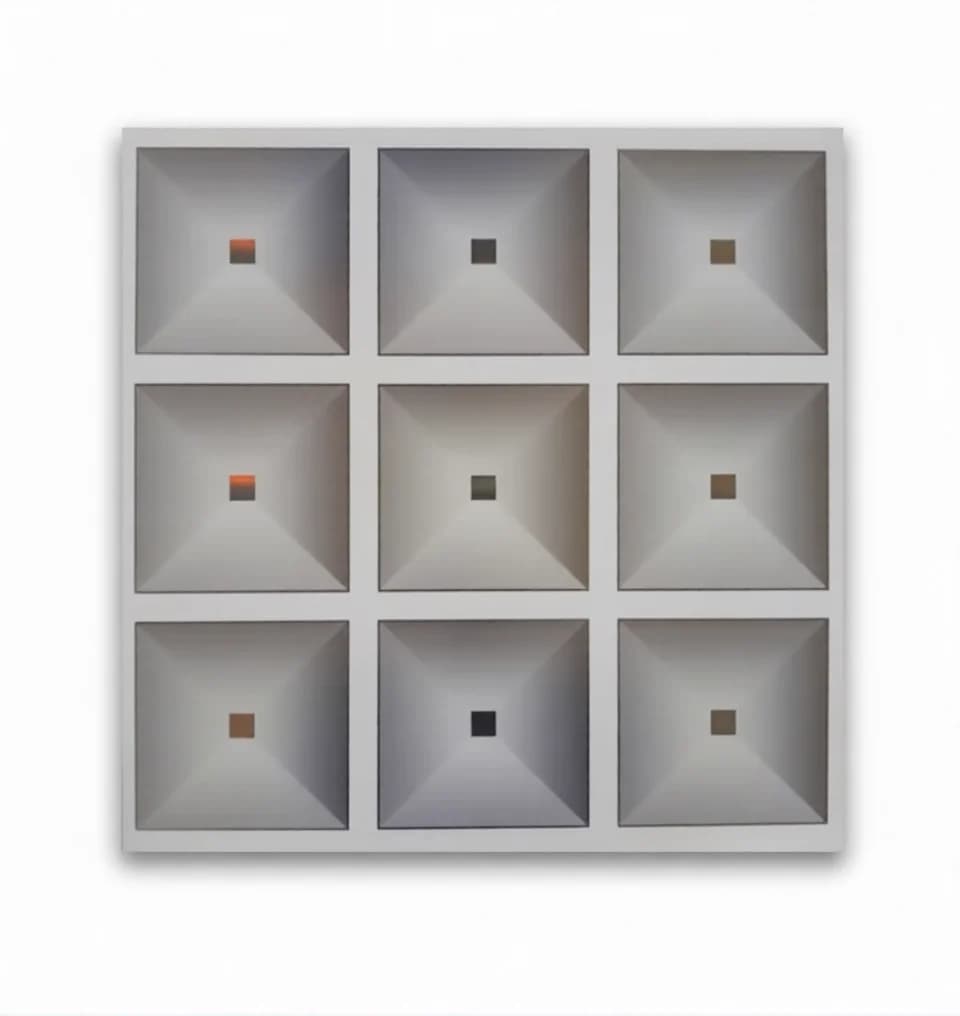 60x60 PVC-Deckenplatte – 9-Quadrat-Muster