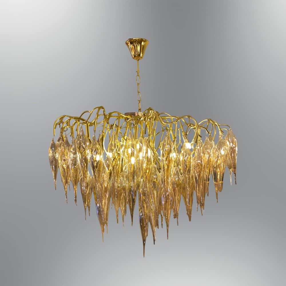 6 Arm Crystal Classic Chandelier (Metal / Material)