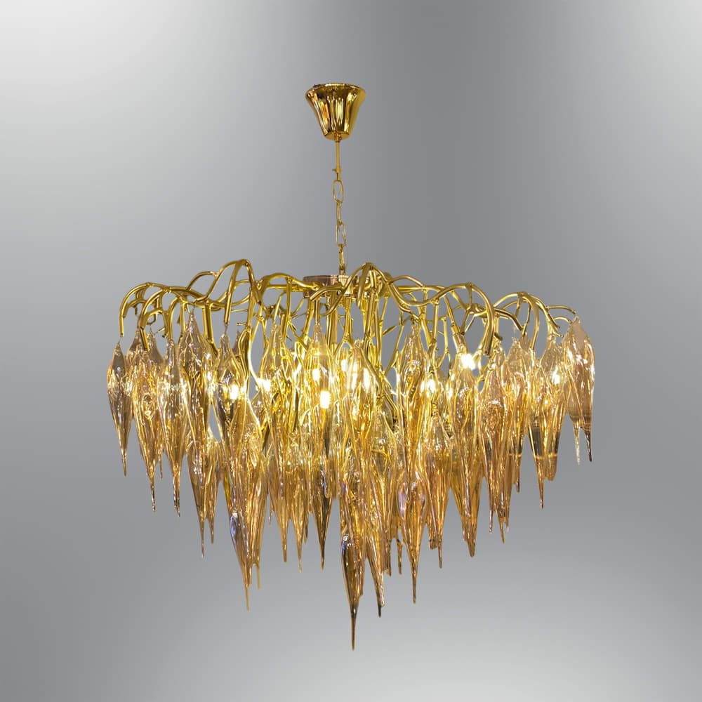 6 Arm Crystal Classic Chandelier (Metal Body / Material)