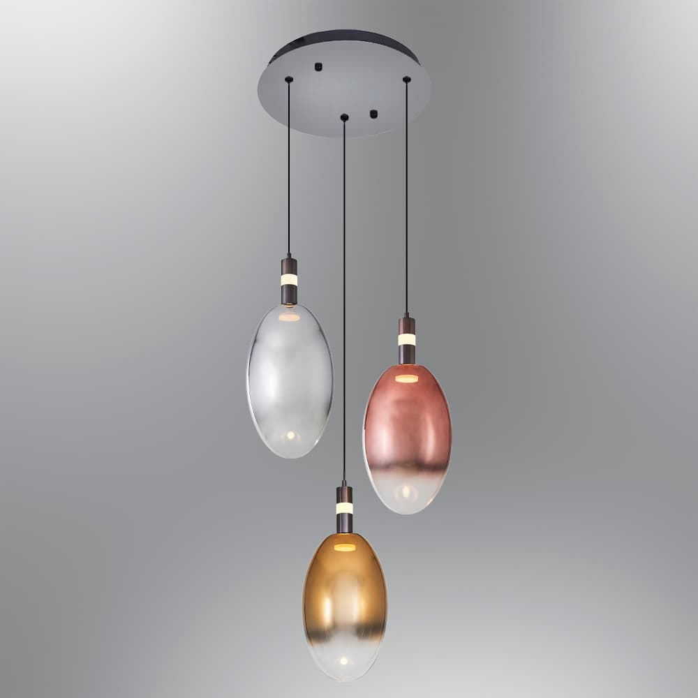 Glas LED Kronleuchter 36x120 cm