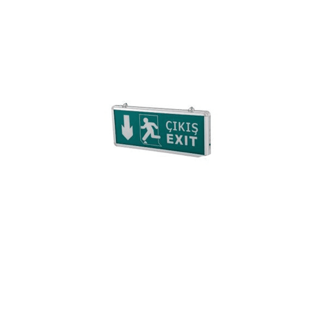3W Exit Luminaire LED 3 Clock Battery-Powered