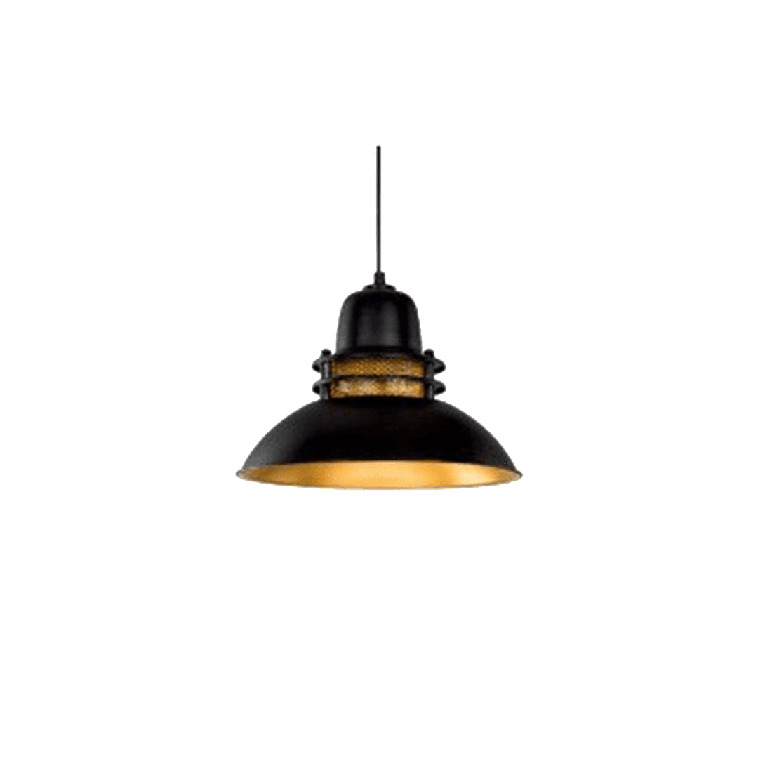 Dekorativ Pendelleuchte Leuchte (Schwarz+Gelb+34 cm) Kronleuchter