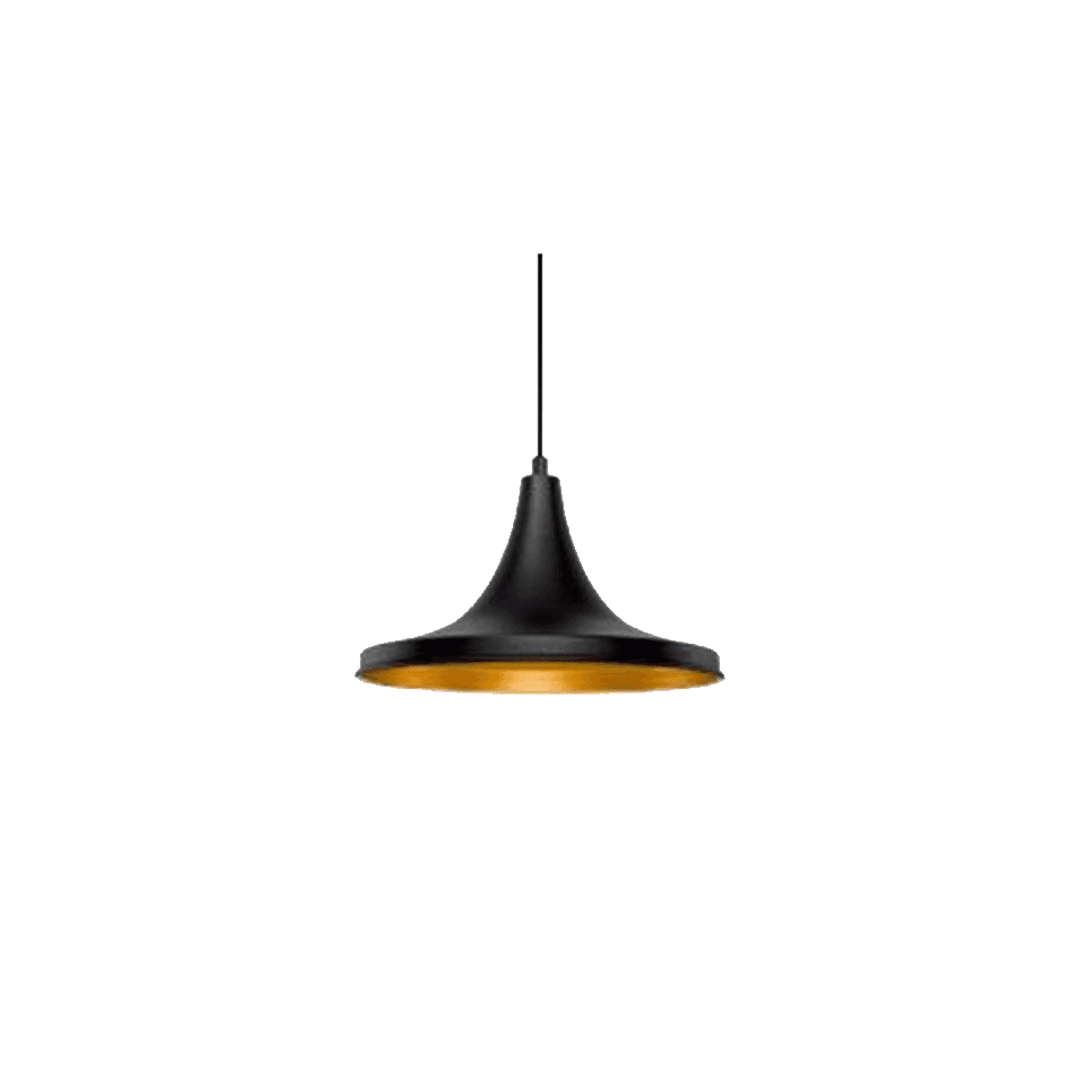 Dekorativ Pendelleuchte Leuchte (Schwarz+Gelb+36 cm) Kronleuchter
