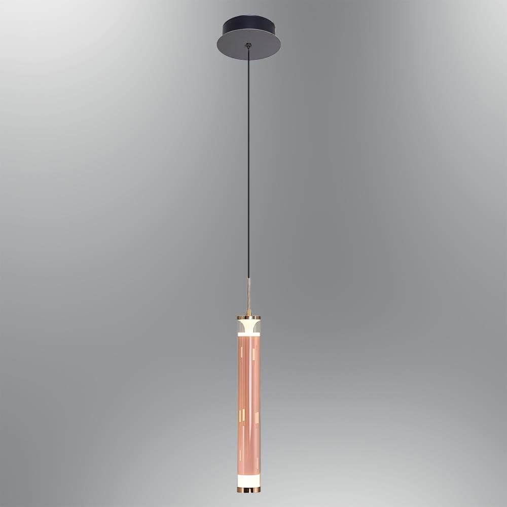 وردي معدن Flute أحادي معلق ثريا 120 cm