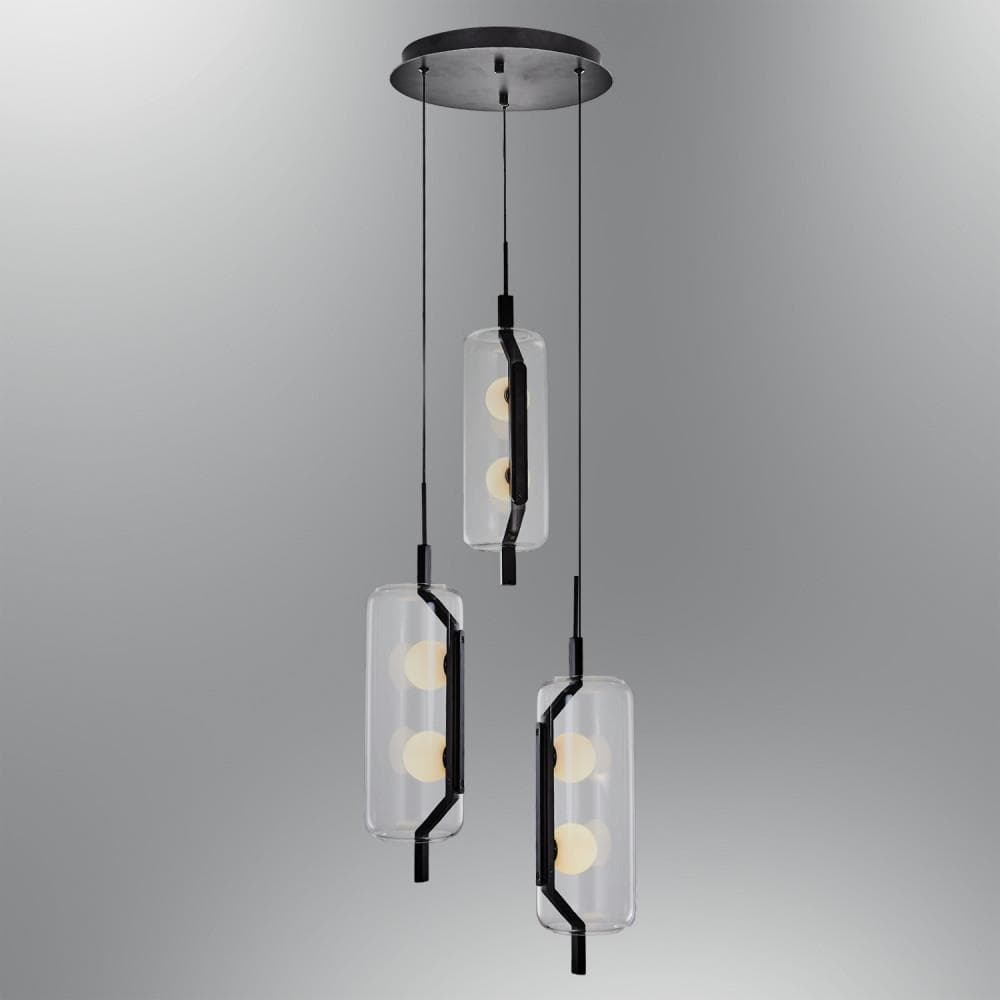 Metal Ponni Black Pendant Chandelier 120 cm