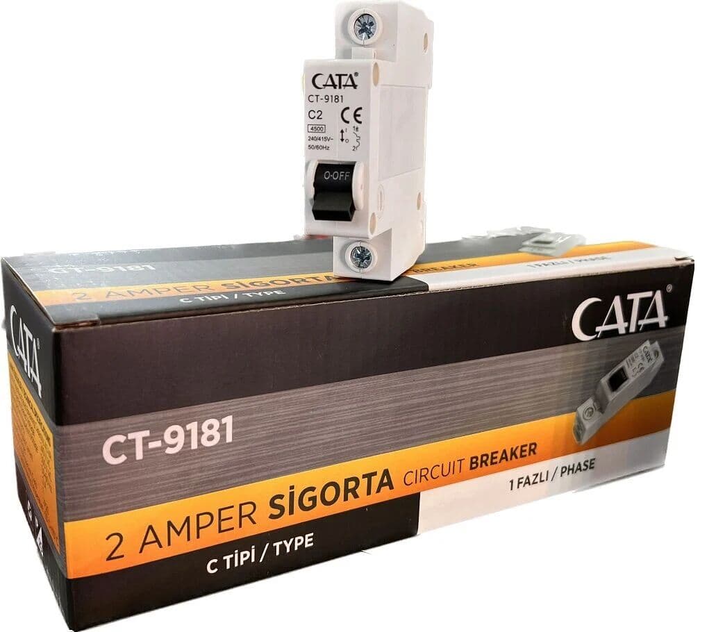 1x2A 4,5kA Автоматический Выключатель Тип C