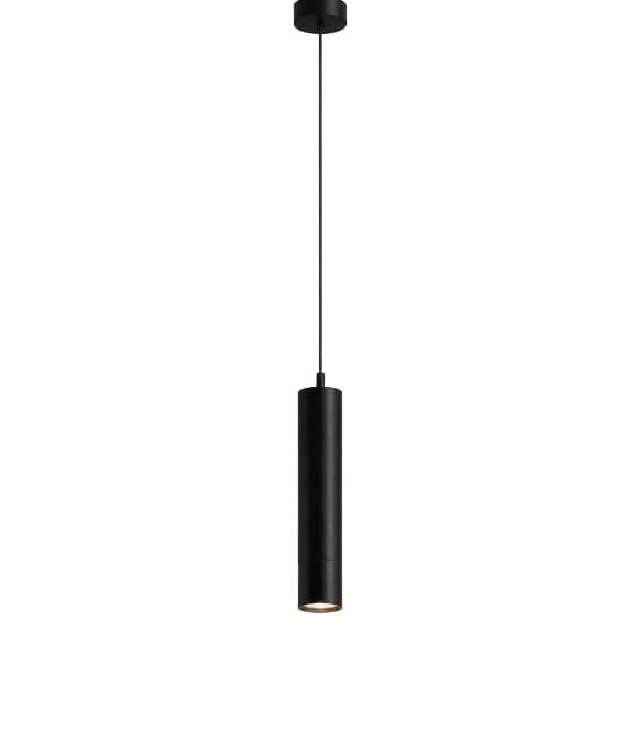 Schwarz Aluminium Pendelleuchte Kronleuchter Ø6 cm