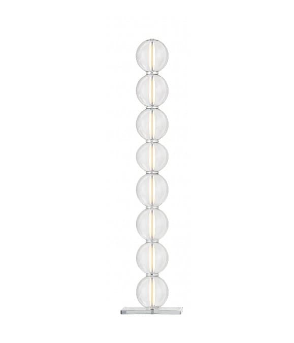 Cromo Transparente Aluminio Vidrio Lámpara de Pie Ø30 cm