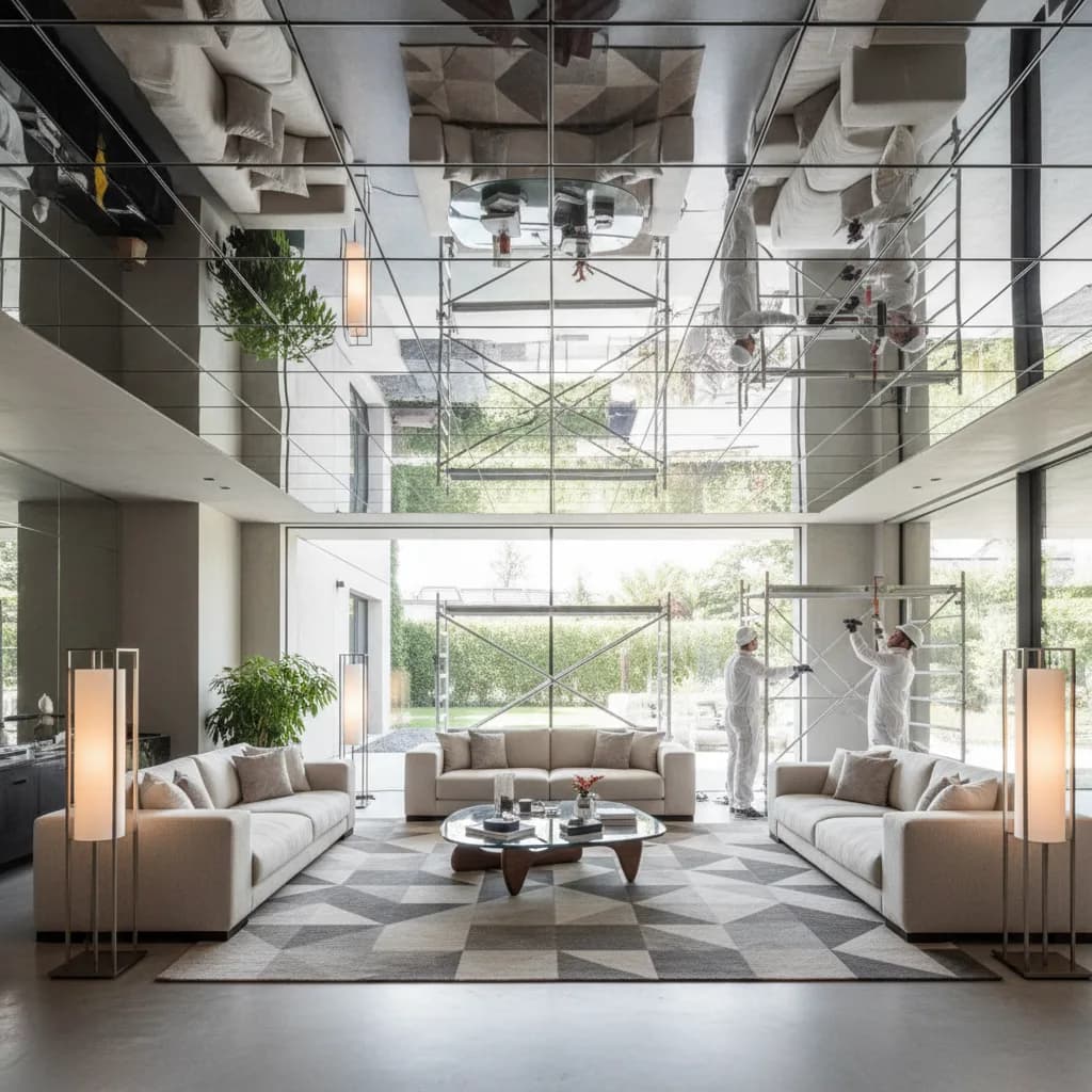 Mirror Ceiling Application and Installation Service