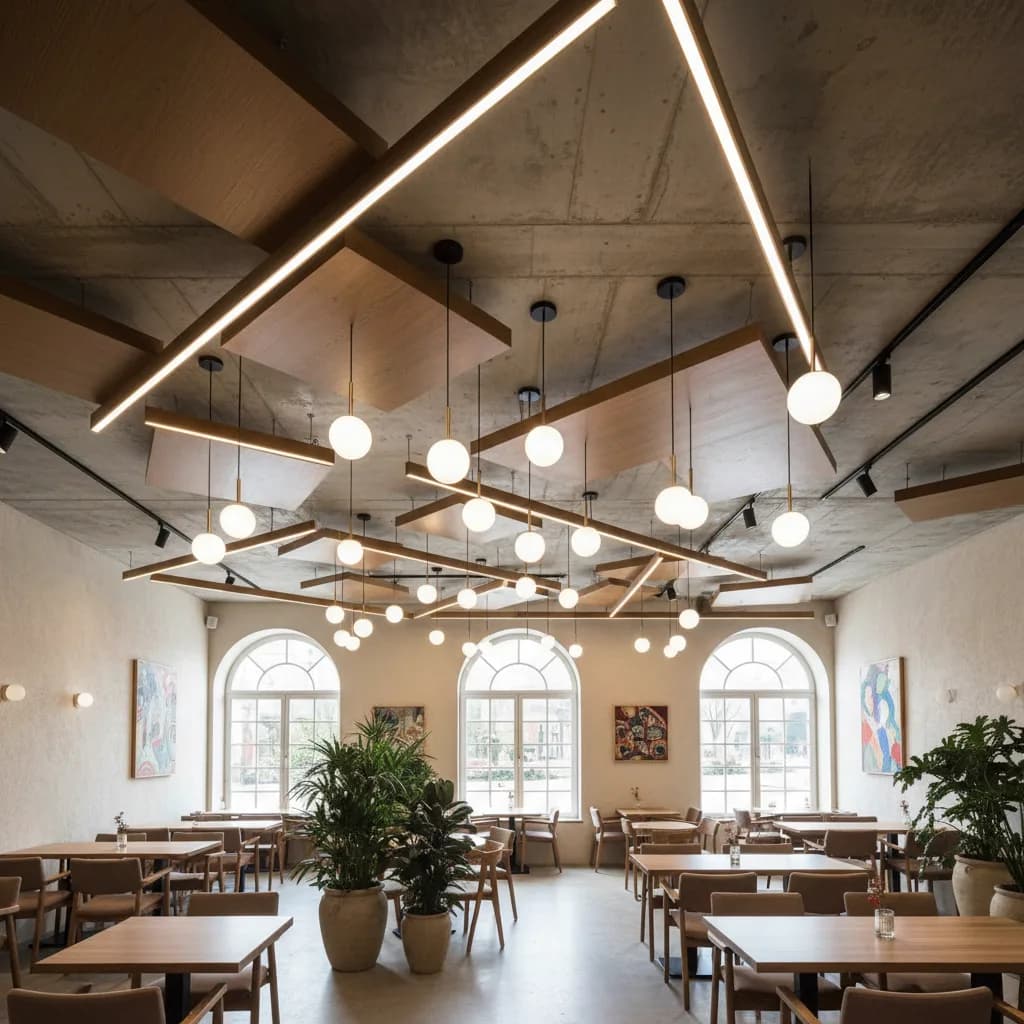 Kafe ve Restoran Tavan ve Aydınlatma Uygulama Hizmeti