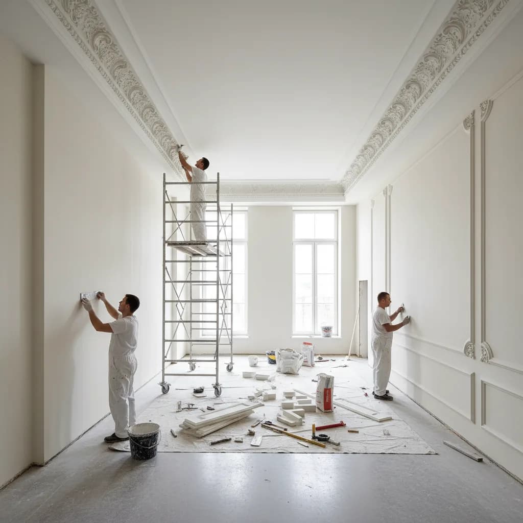 Service de Pose et d'Installation de Corniches