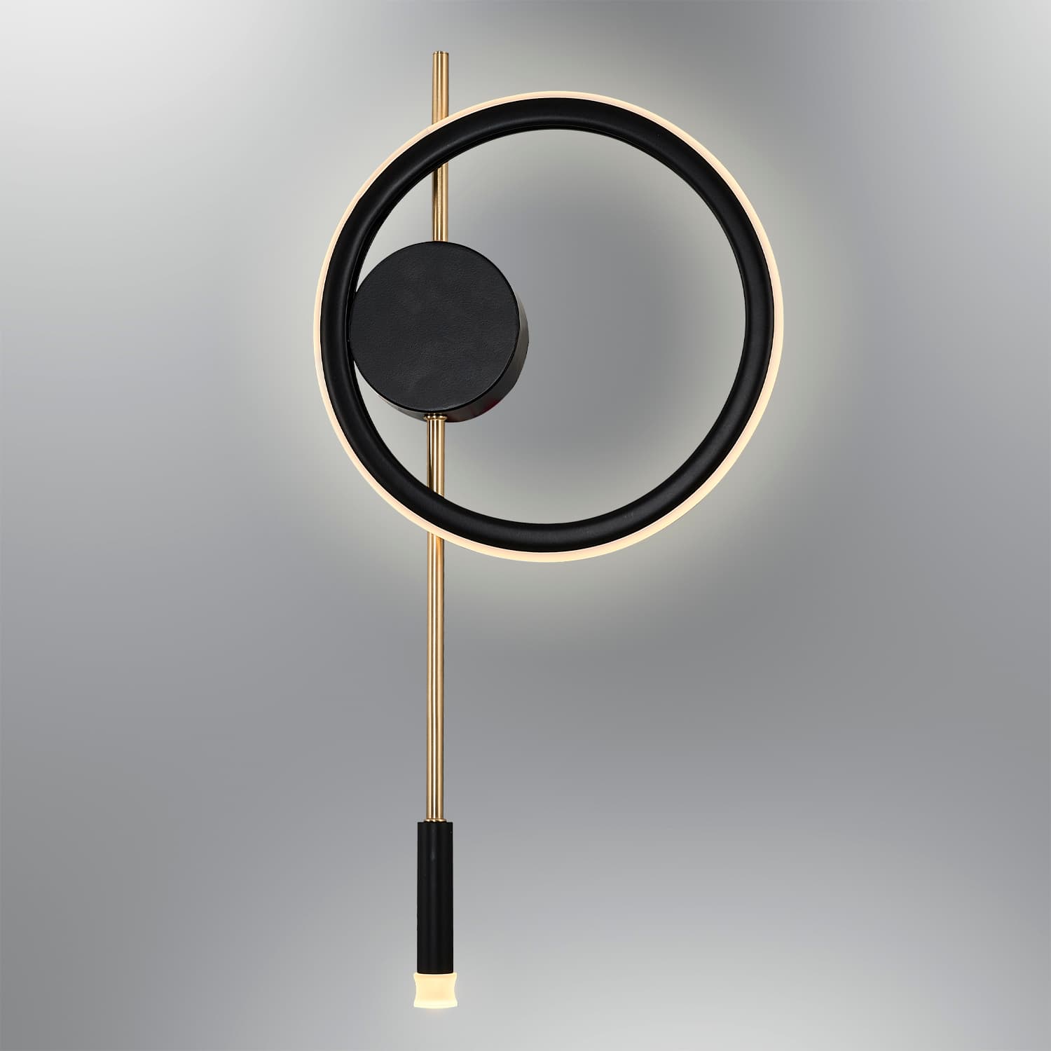 Schwarz Metall LED Wandleuchte 33x67 cm