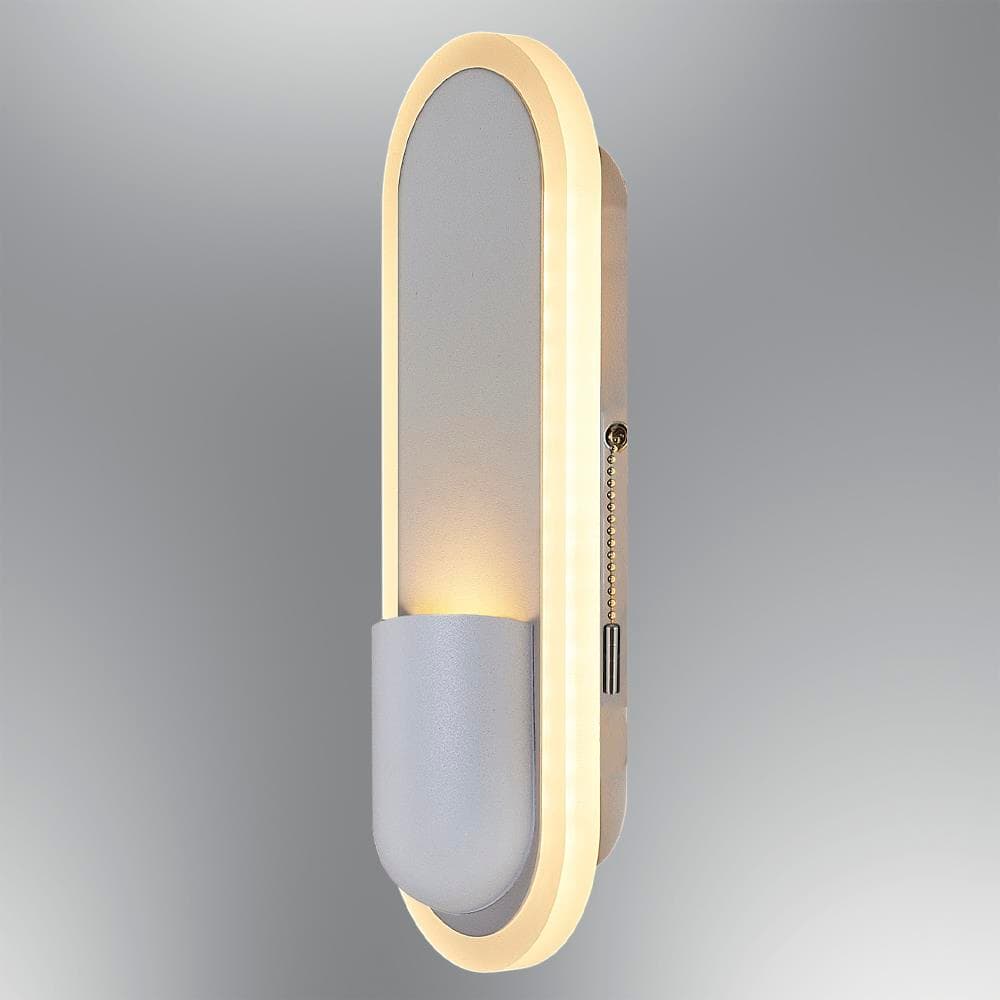 Weiß Metall Taschenlampe LED Wandleuchte 9 cm 12W