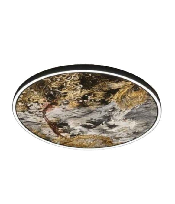 Schwarz Aluminium Acryl Pendelleuchte Kronleuchter Ø60 cm