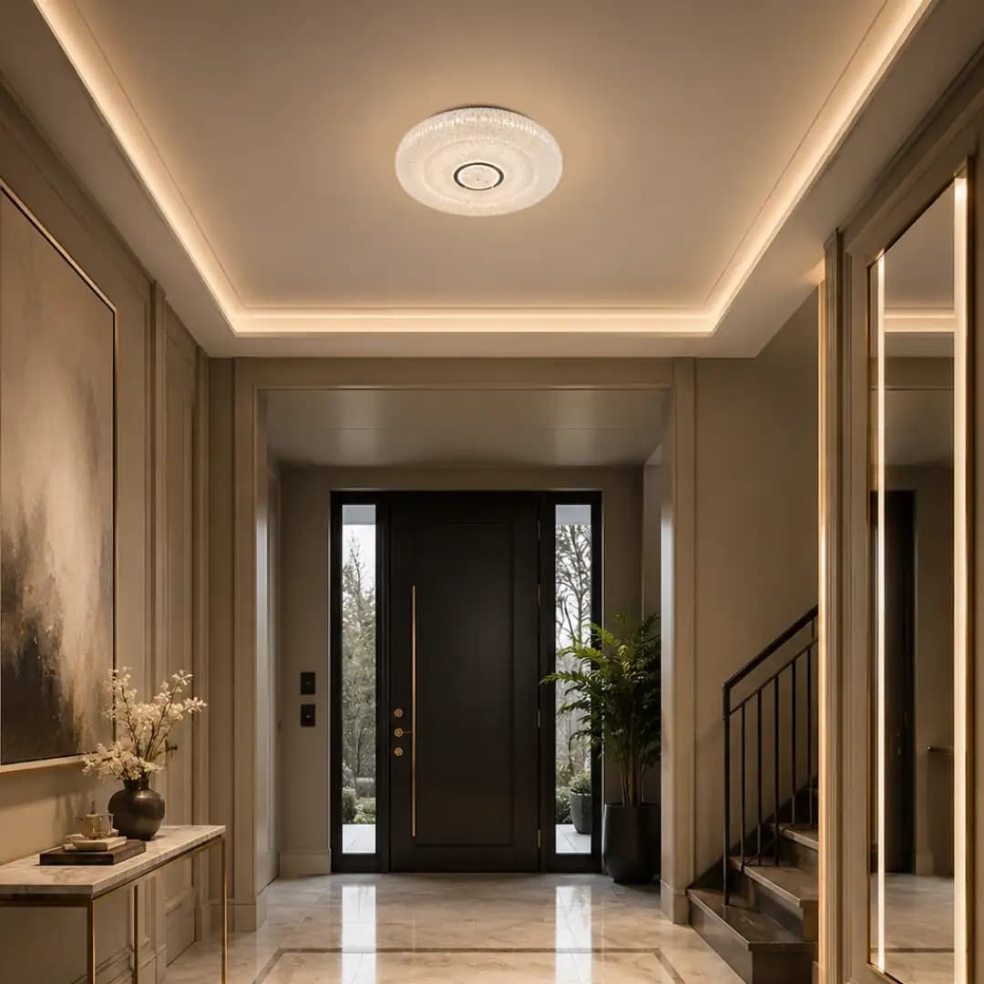 Serenity Round 3-Colour LED Ceiling Light Chandelier 26 cm