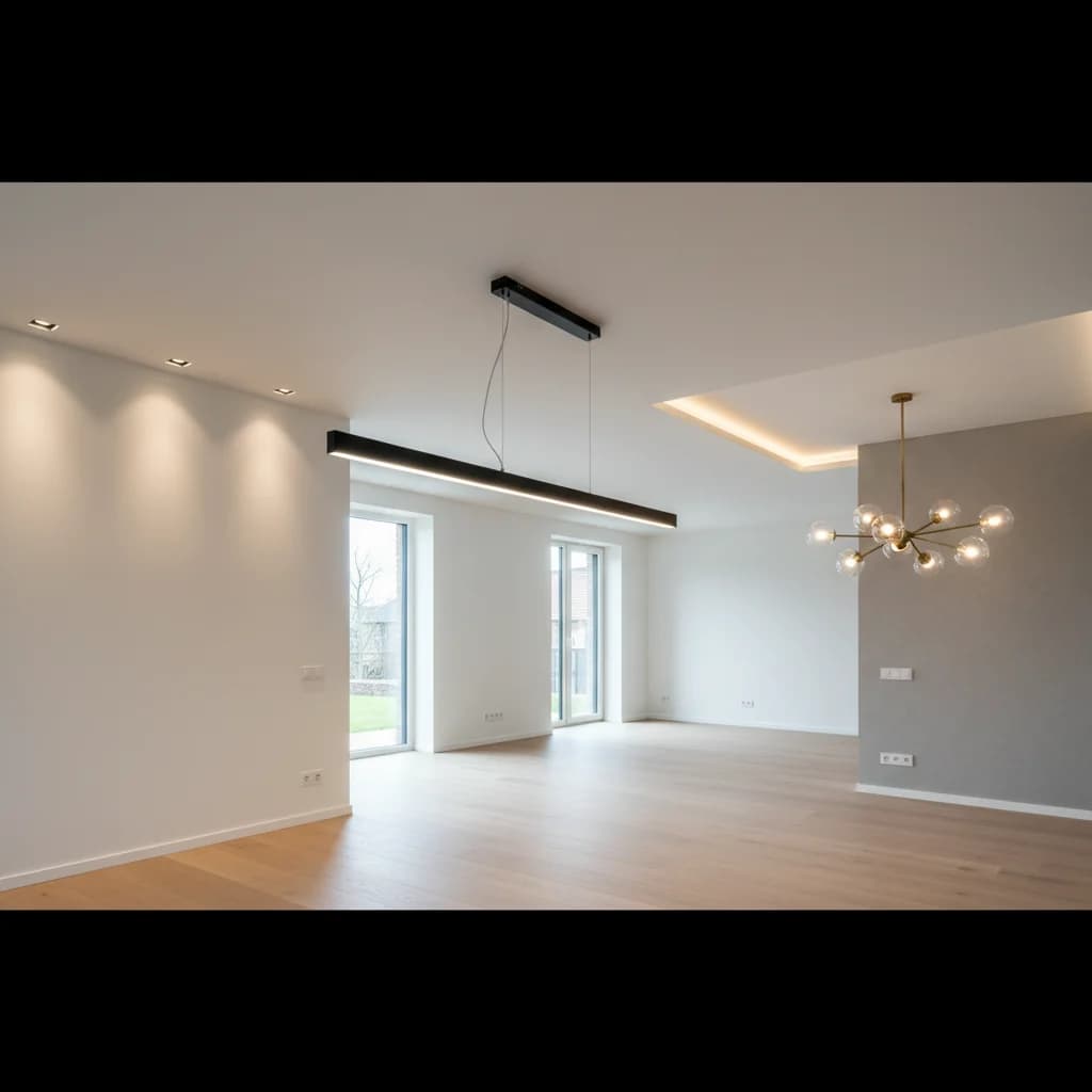 Ceiling Lighting Types: Spot, Linear, Cove Lighting, and Chandelier