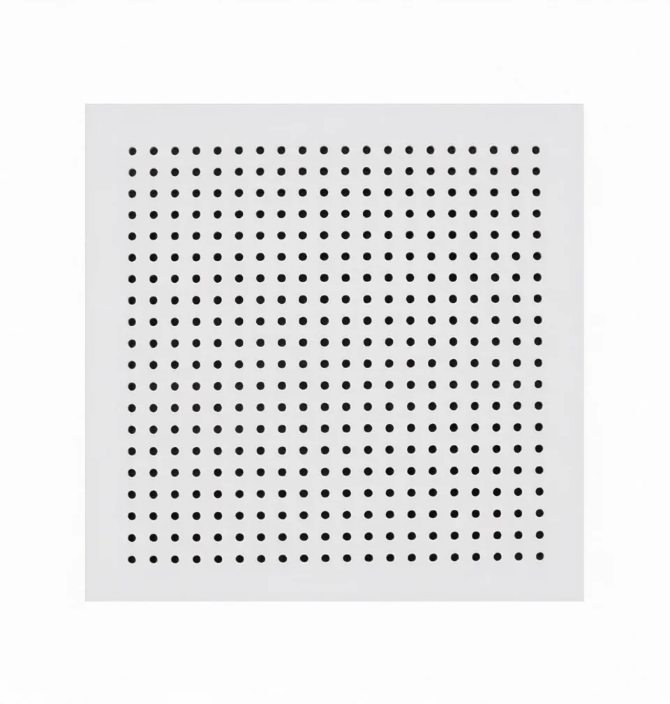 60x60 Akustik Asma Tavan Karosu — Yuvarlak Delikli