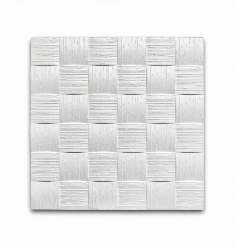 50x50 Strafor Tavan Kaplama — Hasır Desen