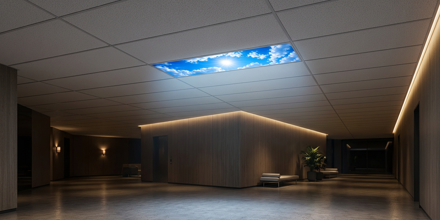 30x120 LED Gökyüzü Panel — T24 Asma Tavana Uygun, Sıva Altı