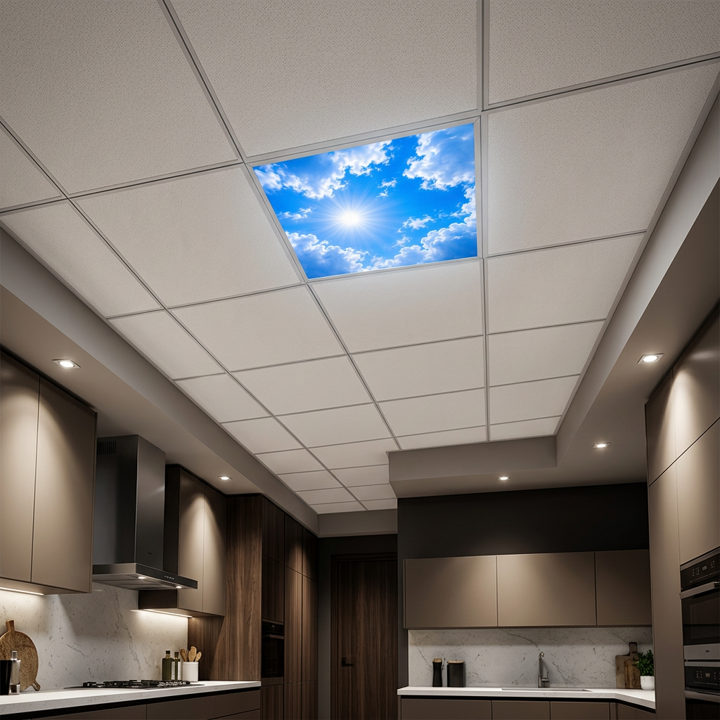 30x30 LED Gökyüzü Panel — T24 Asma Tavana Uygun, Sıva Altı