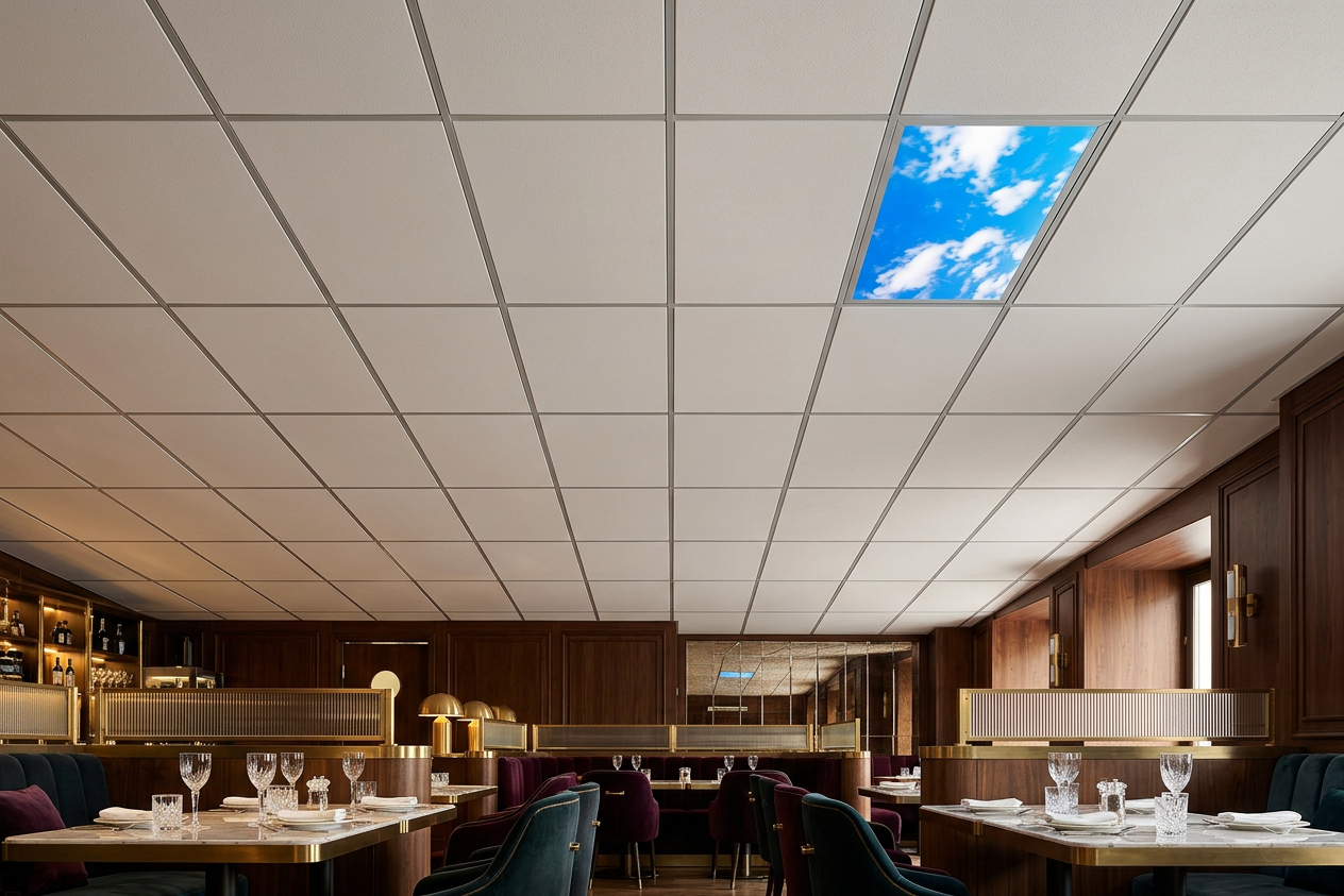 60x120 LED Gökyüzü Panel — T24 Asma Tavana Uygun, Sıva Altı