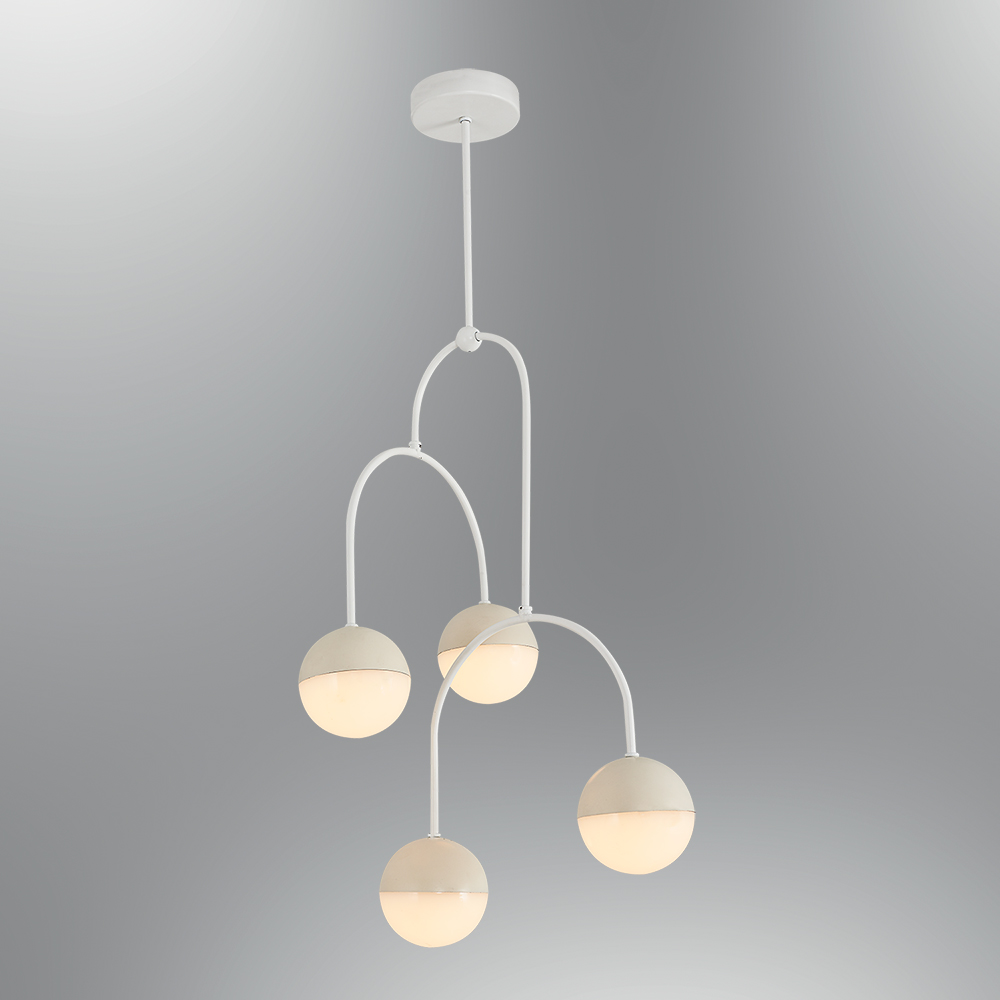 Beyaz-Siyah Akrilik LED Avize 45x90 cm Beyaz-Siyah Akrilik LED Avize 45x90 cm