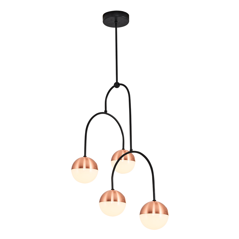 Beyaz-Siyah Akrilik LED Avize 45x90 cm — görsel 3