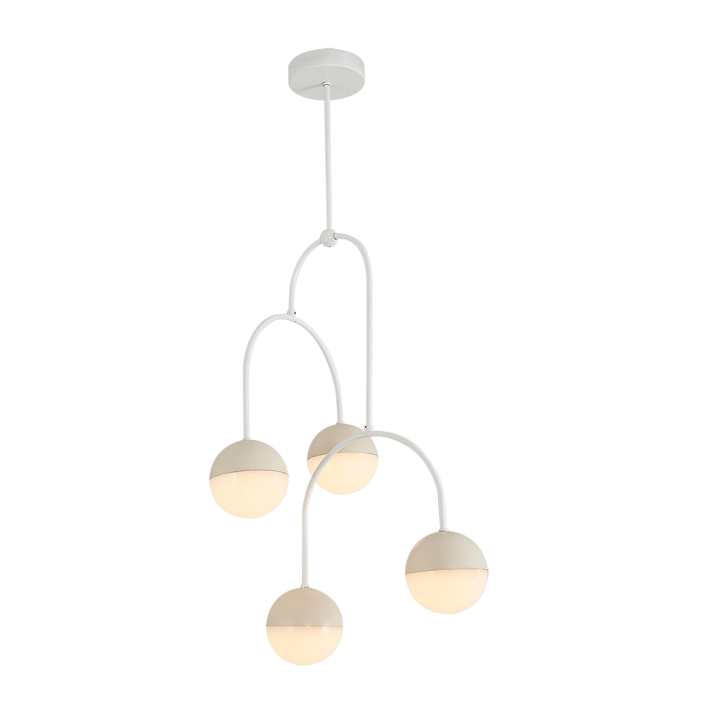 Beyaz-Siyah Akrilik LED Avize 45x90 cm — görsel 5