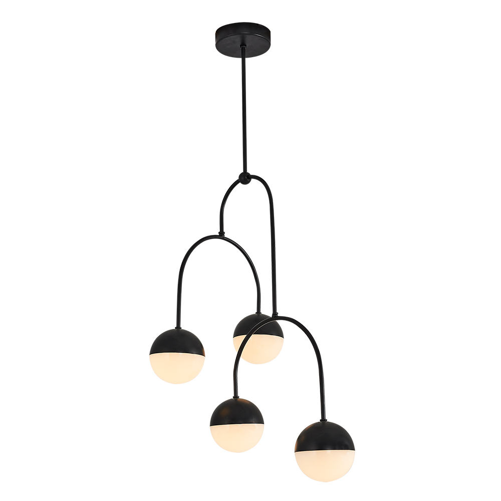 Beyaz-Siyah Akrilik LED Avize 45x90 cm — görsel 6