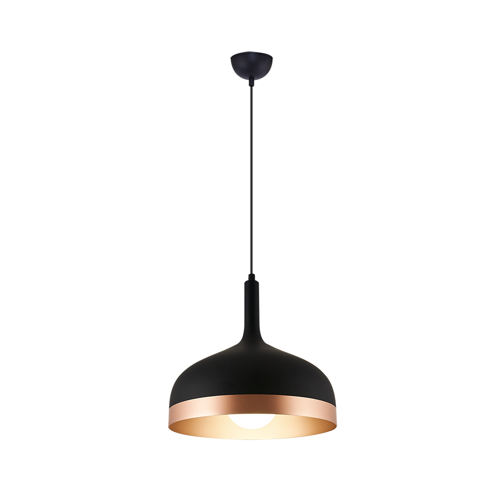 1 Kollu Beyaz-Siyah Metal Avize 30x120 cm — görsel 3