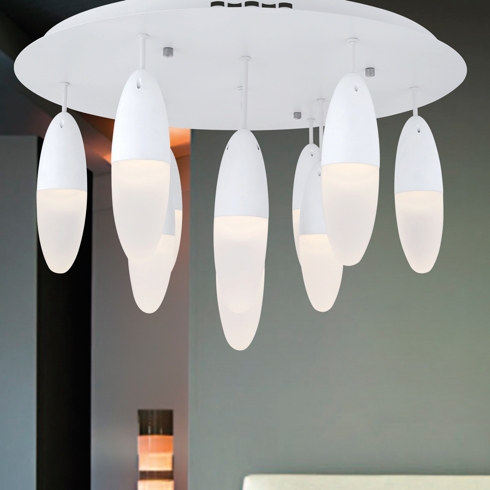 Beyaz Akrilik LED Plafonyer 60x39 cm — görsel 4