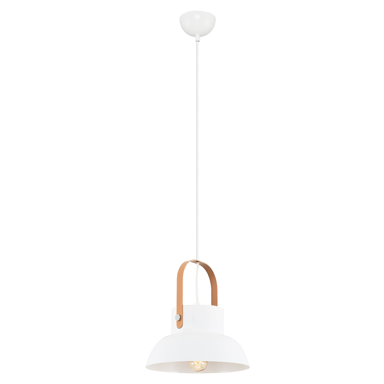 Beyaz-Gri Metal LED Avize 24x120 cm — görsel 3