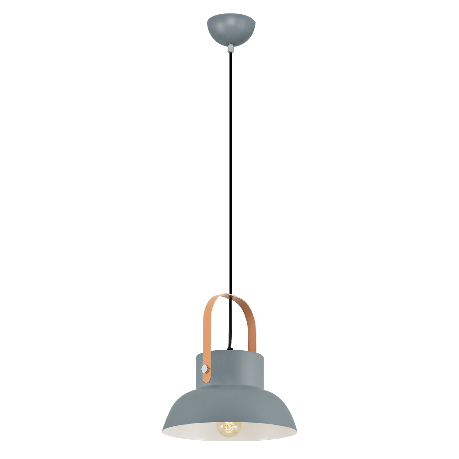 Beyaz-Gri Metal LED Avize 24x120 cm — görsel 4