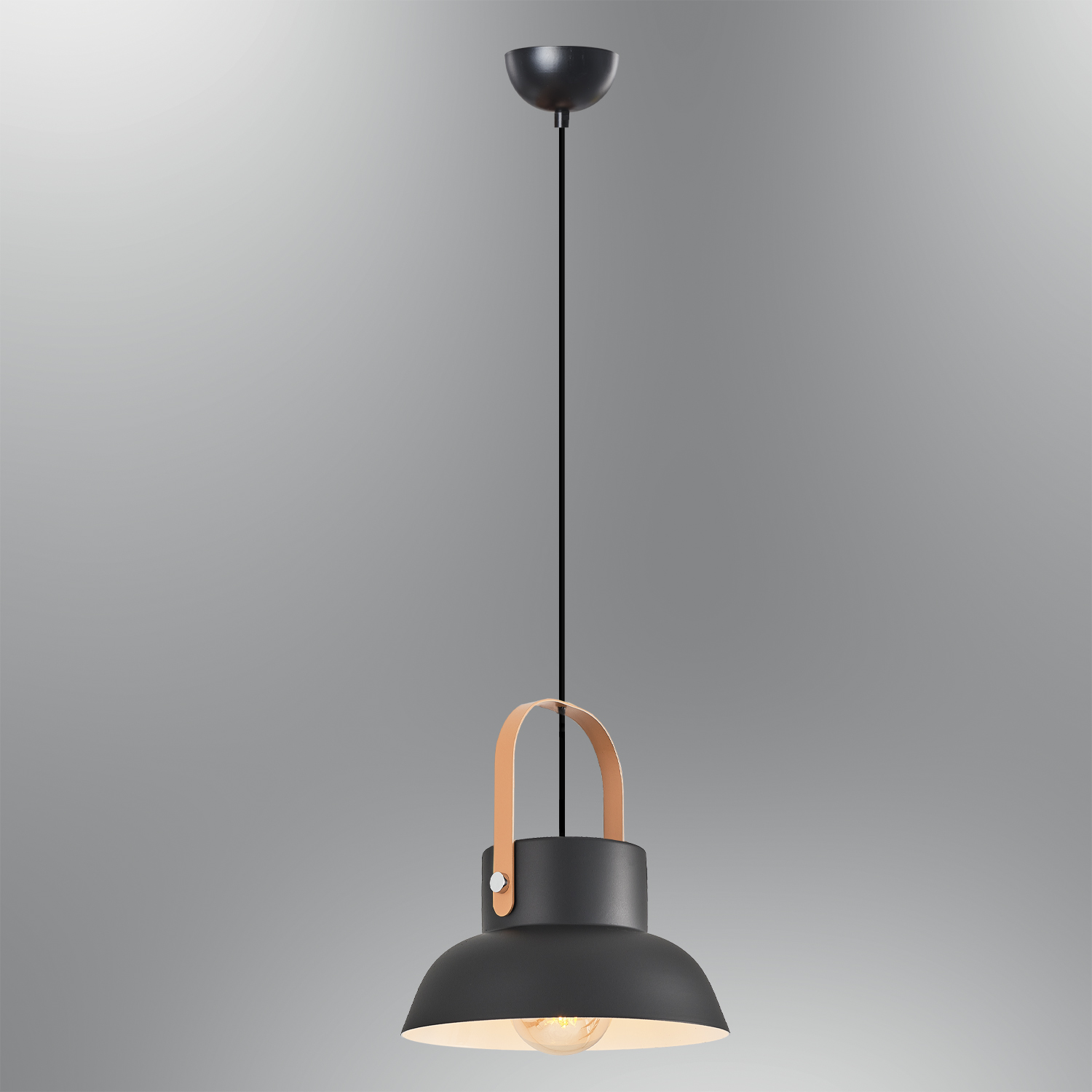 Beyaz-Gri Metal LED Avize 24x120 cm — görsel 6