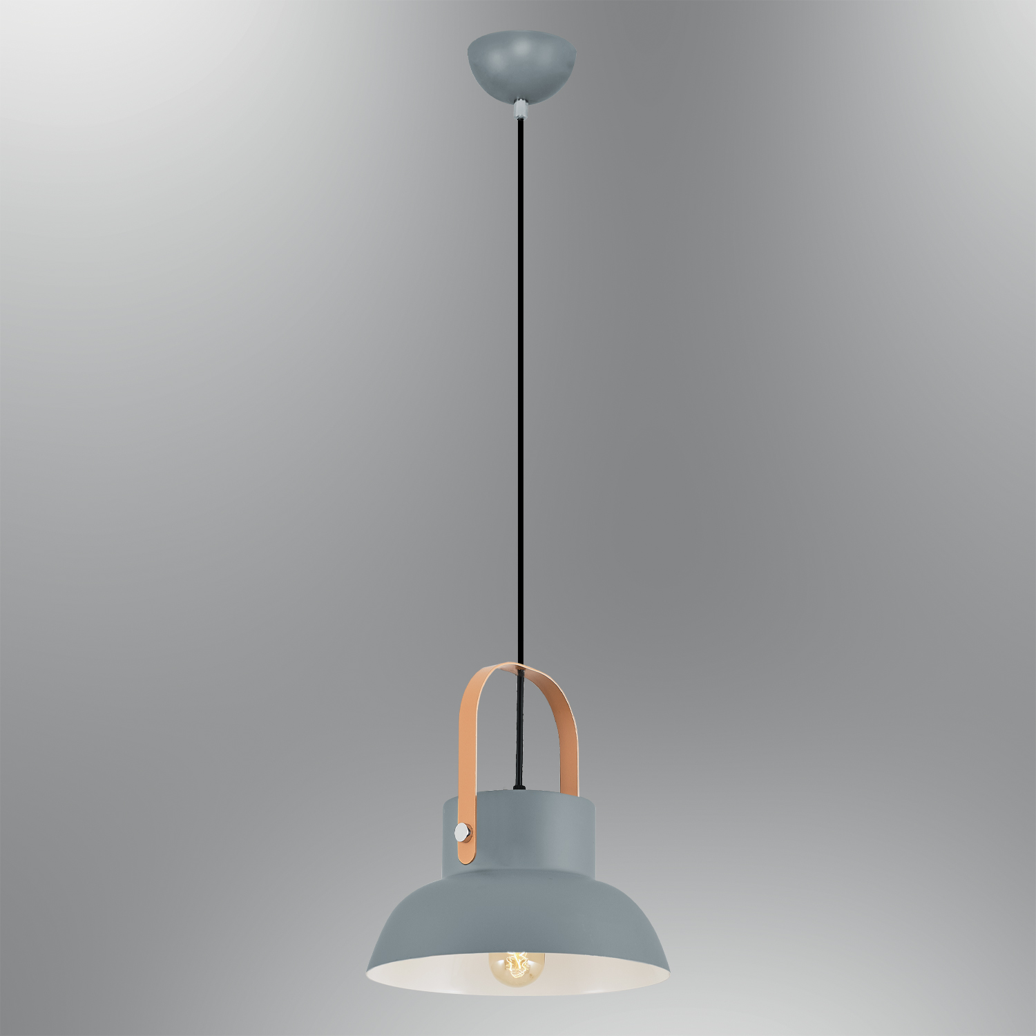 Beyaz-Gri Metal LED Avize 24x120 cm — görsel 7
