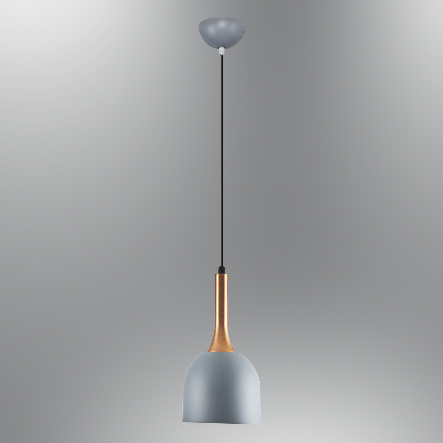 1 Kollu Beyaz-Gri Metal Avize 16x120 cm — görsel 7