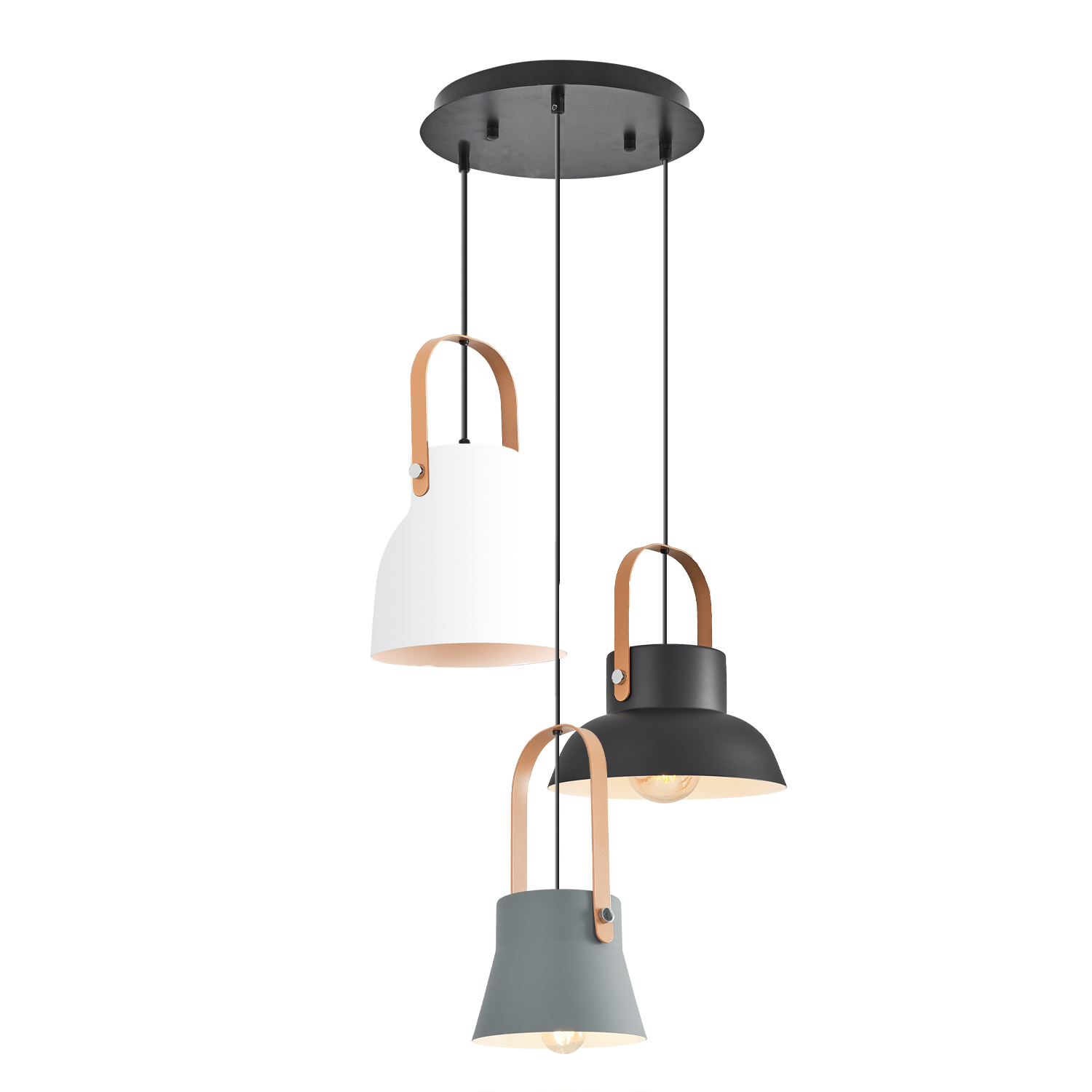 3 Kollu Metal Avize 40x120 cm — görsel 3