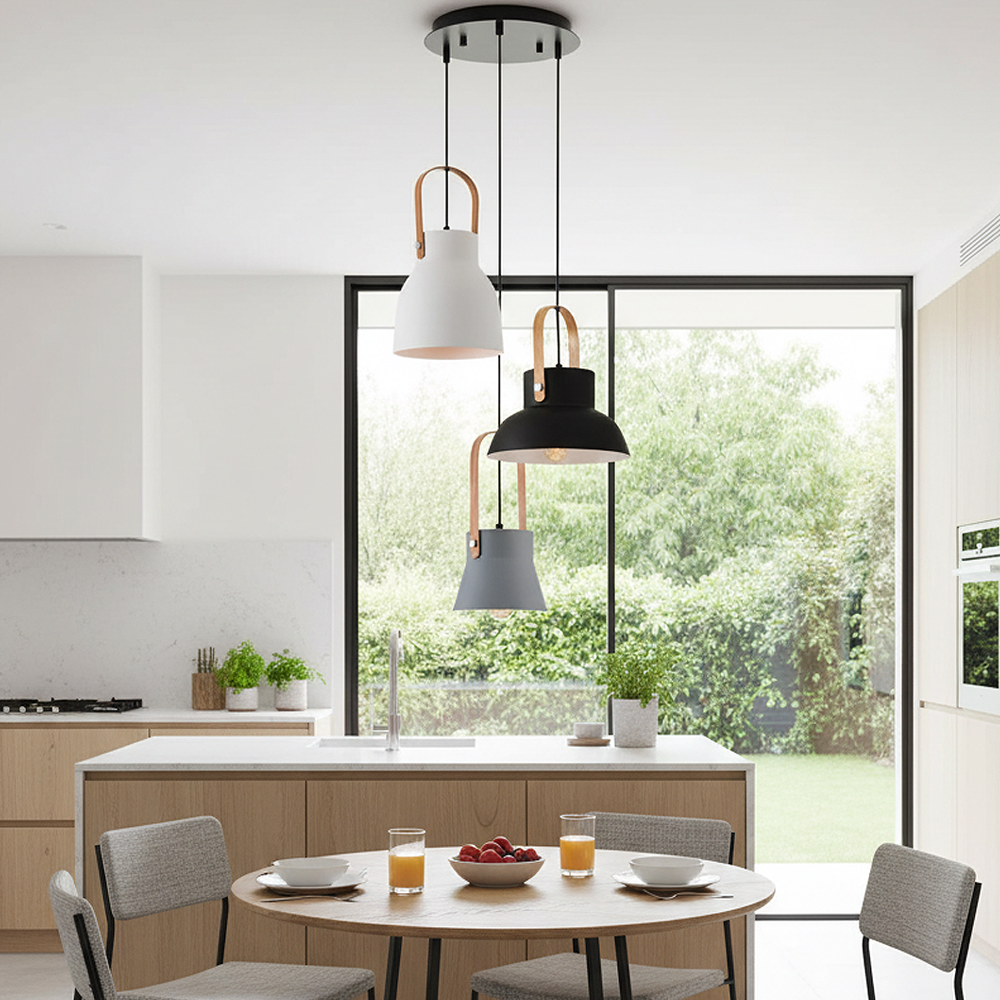 3 Kollu Metal Avize 40x120 cm — görsel 4