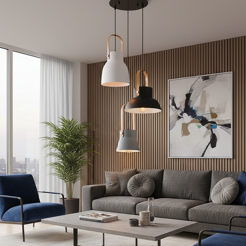3 Kollu Metal Avize 40x120 cm — görsel 5