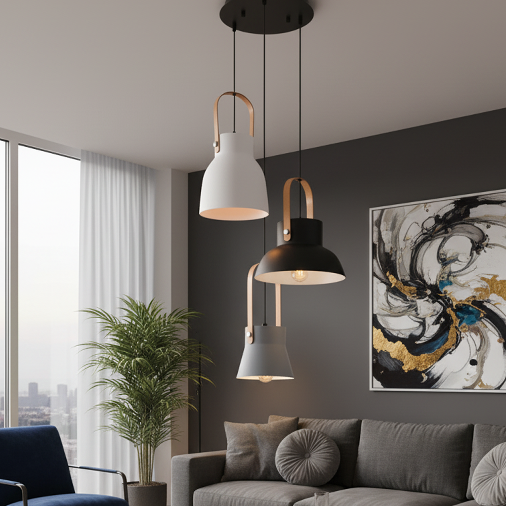 3 Kollu Metal Avize 40x120 cm — görsel 6