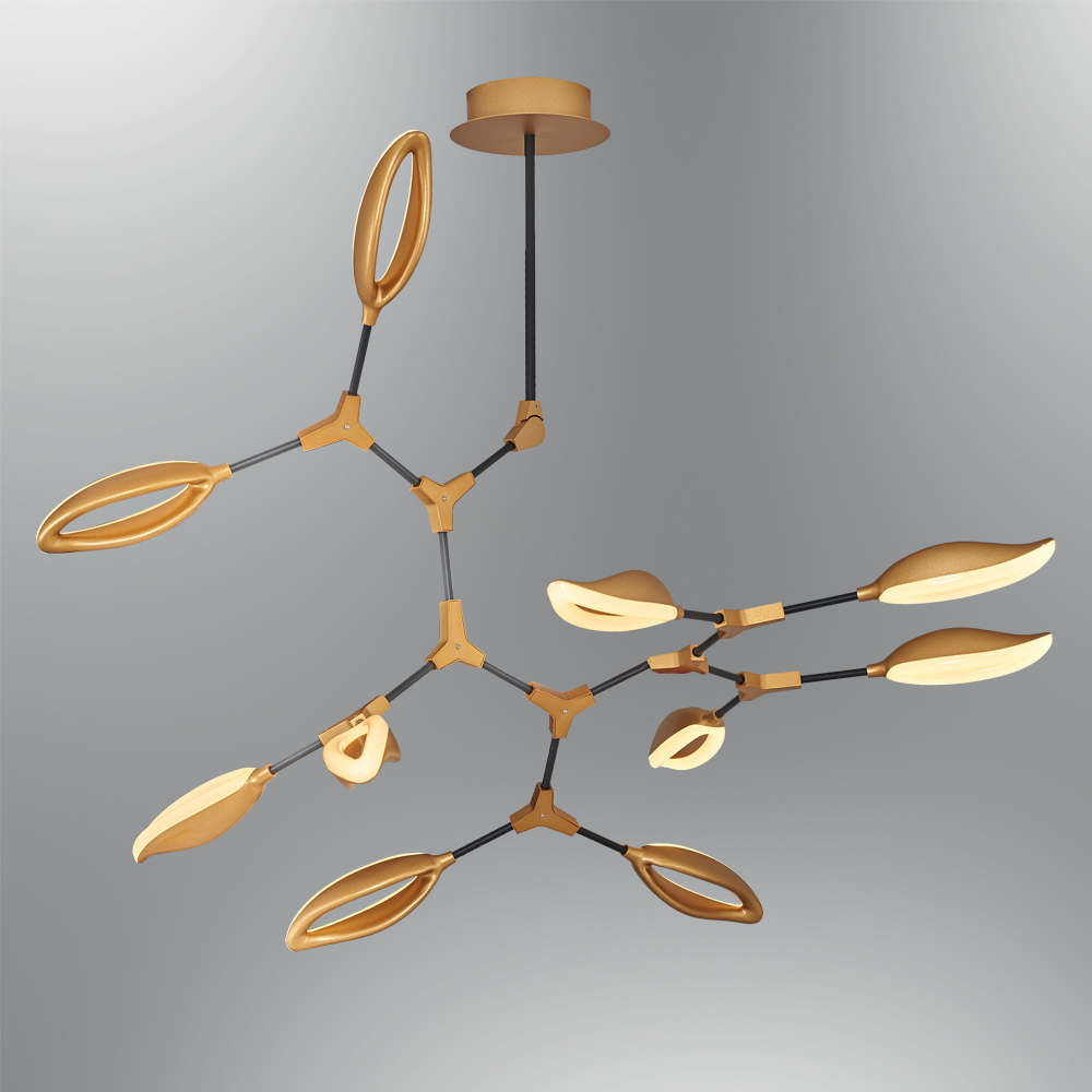 Sarı-Siyah Akrilik LED Avize 96x100 cm Sarı-Siyah Akrilik LED Avize 96x100 cm
