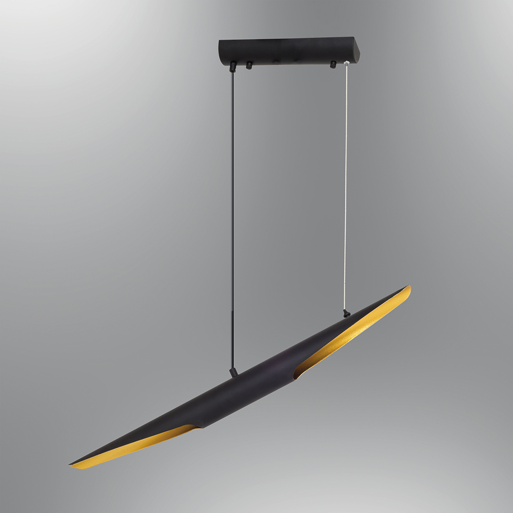 2 Arm Black Metal Chandelier 75x120 cm 2 Arm Black Metal Chandelier 75x120 cm
