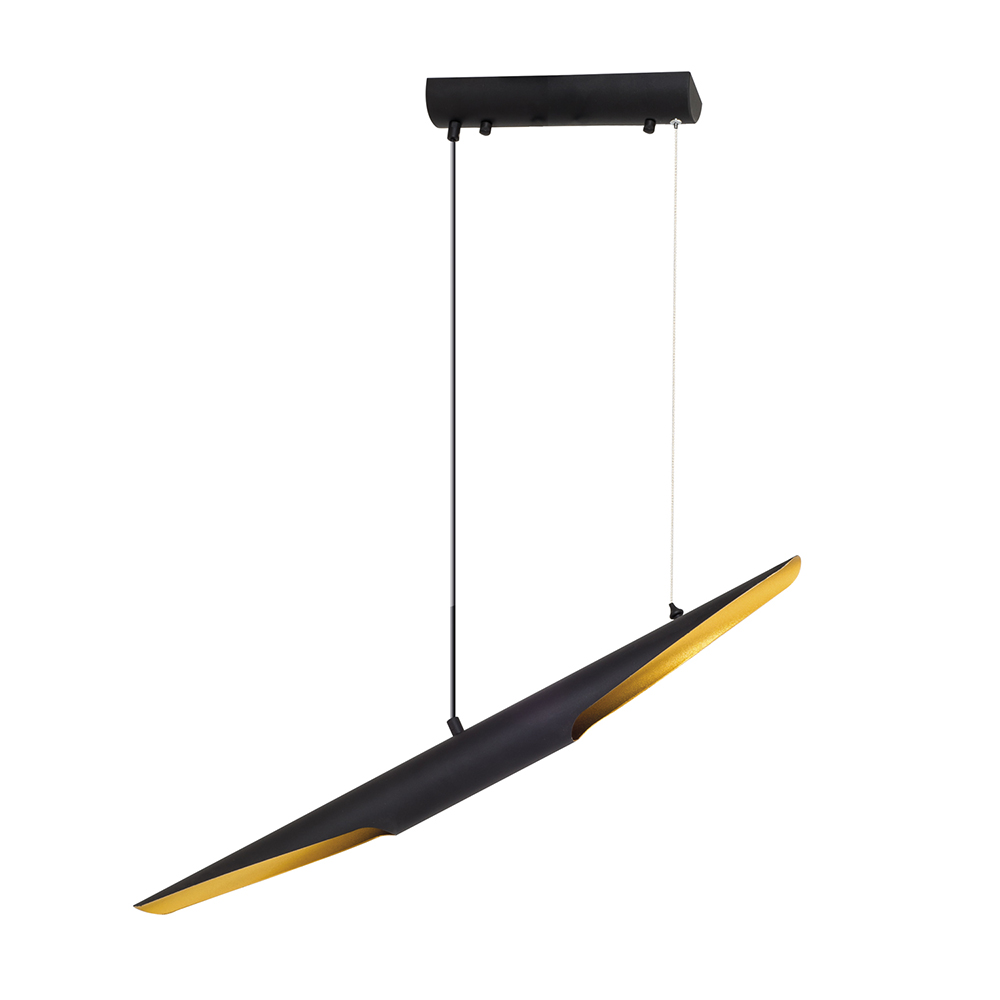 2 Arm Black Metal Chandelier 75x120 cm 2 Arm Black Metal Chandelier 75x120 cm