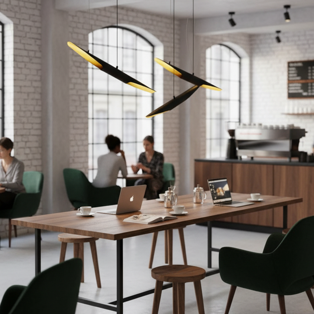 2 Arm Black Metal Chandelier 75x120 cm 2 Arm Black Metal Chandelier 75x120 cm