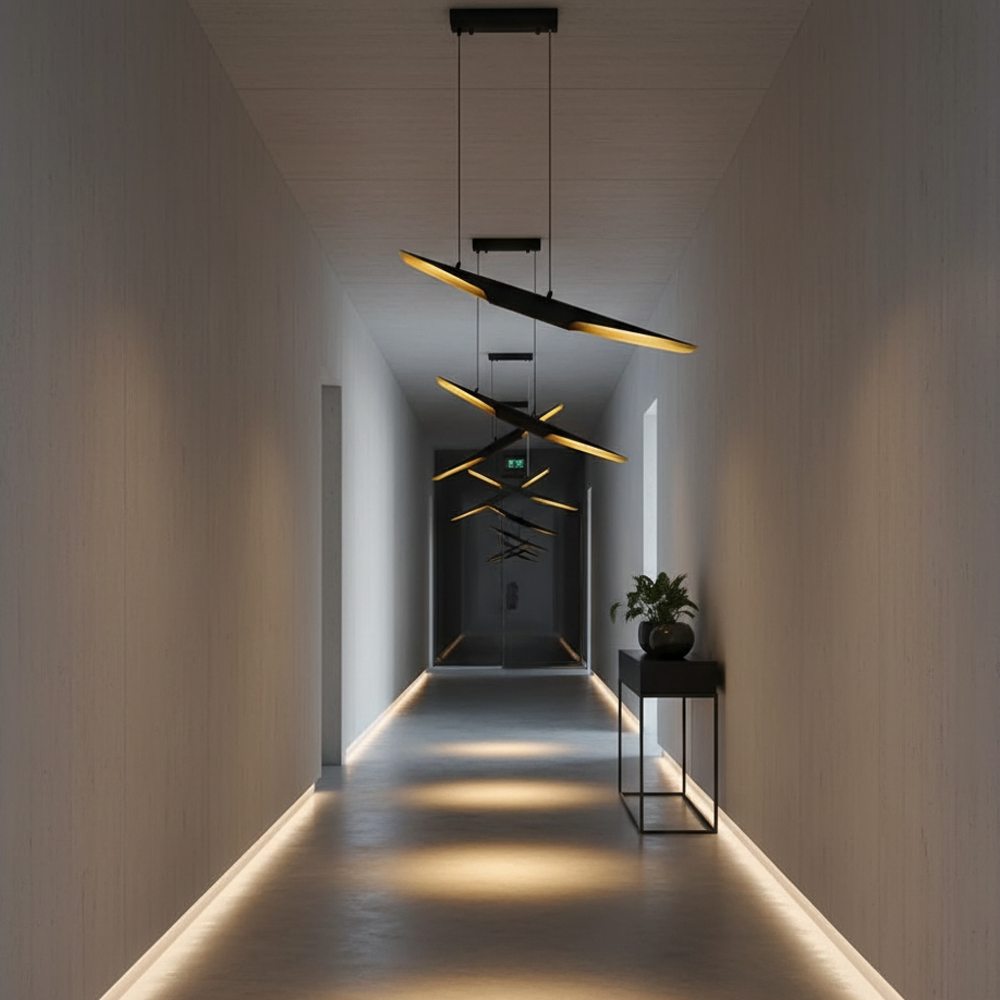 2 Arm Black Metal Chandelier 75x120 cm 2 Arm Black Metal Chandelier 75x120 cm