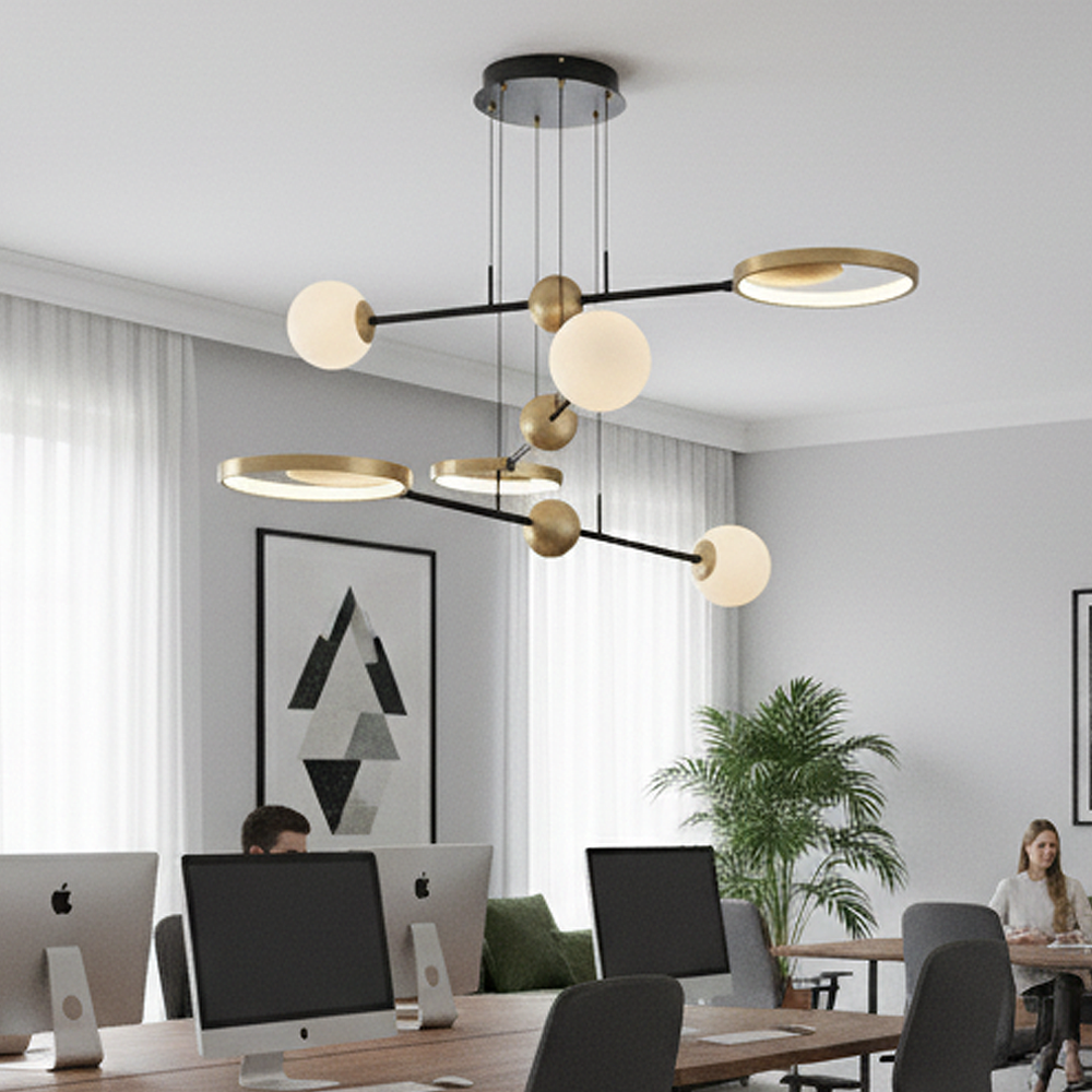 Opal Glass LED Chandelier 120 cm Opal Glass LED Chandelier 120 cm