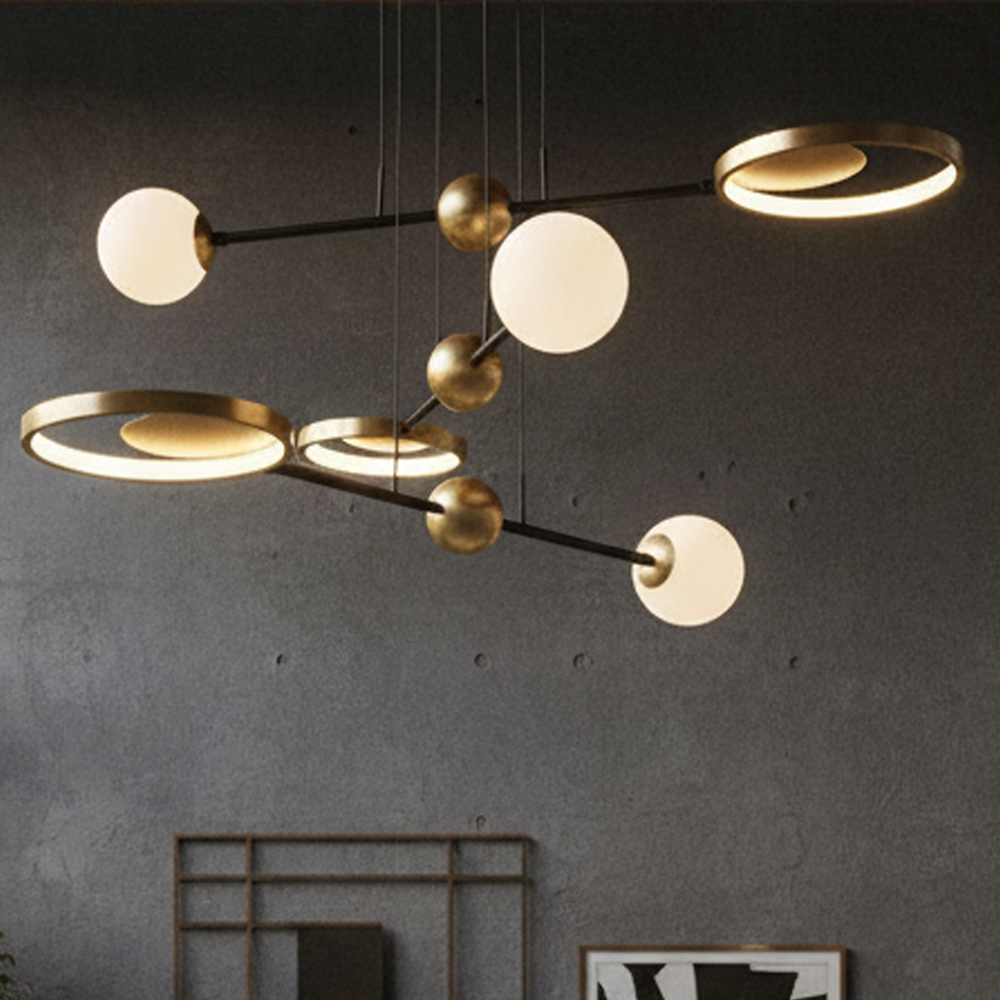 Opal Glass LED Chandelier 120 cm Opal Glass LED Chandelier 120 cm