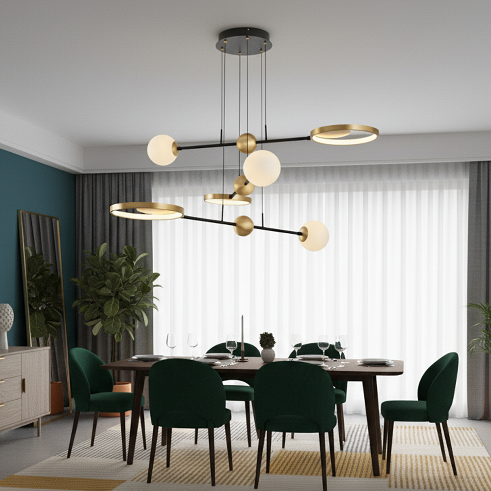 Opal Glass LED Chandelier 120 cm Opal Glass LED Chandelier 120 cm