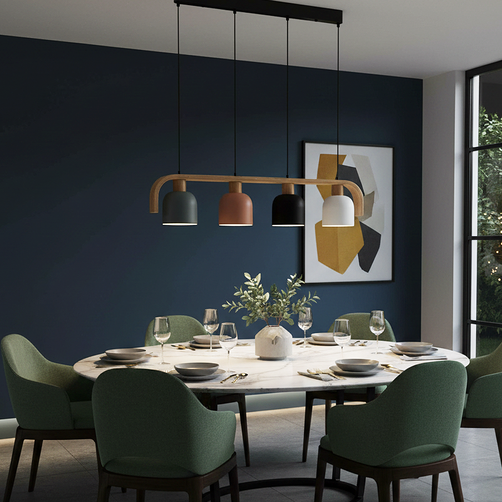 4 Arm Wood Chandelier 98x120 cm 4 Arm Wood Chandelier 98x120 cm