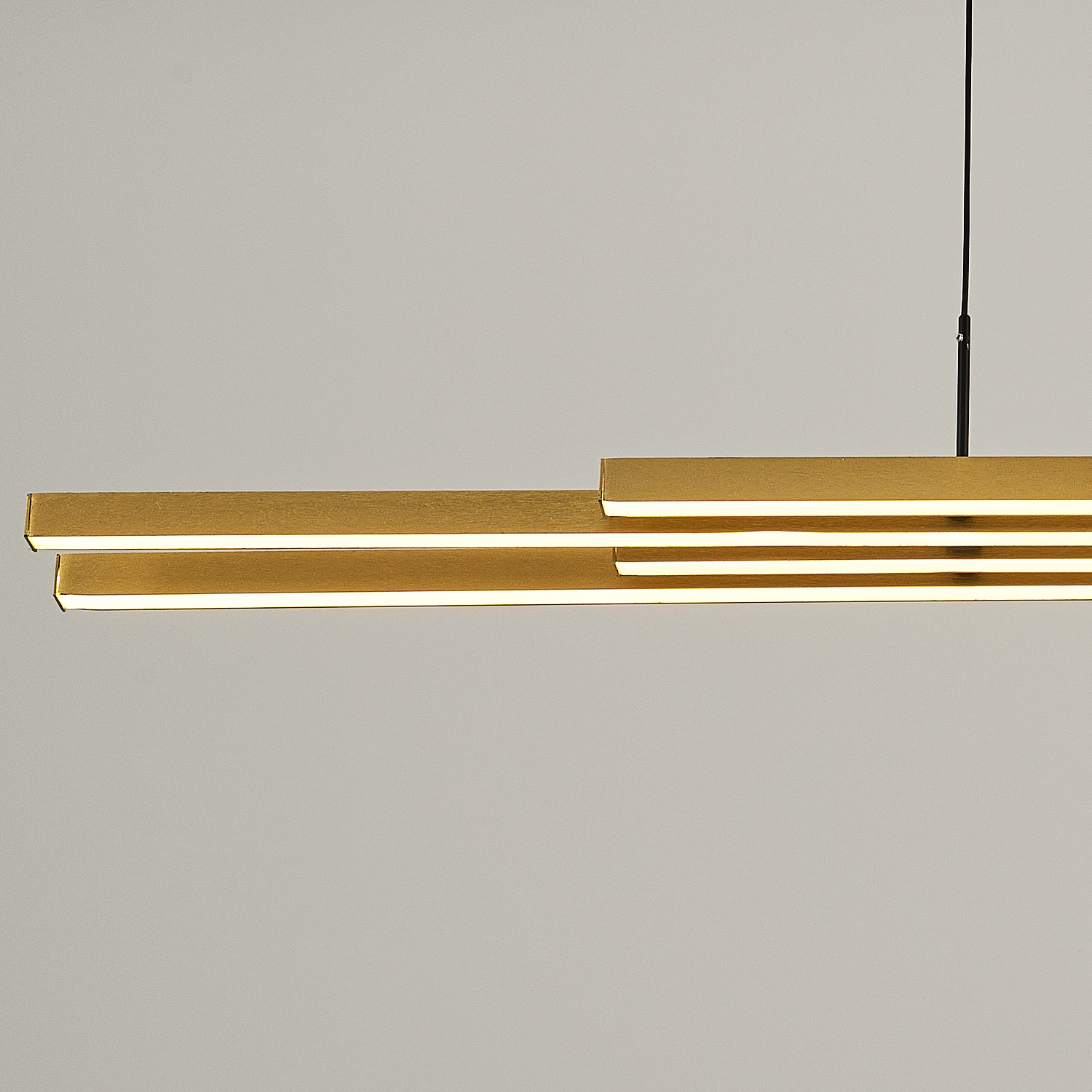 Sarı-Siyah Akrilik LED Avize 130x120 cm — görsel 3